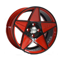Painted Red with Black Inner Groove 15 Inch Wheel UFO-202
